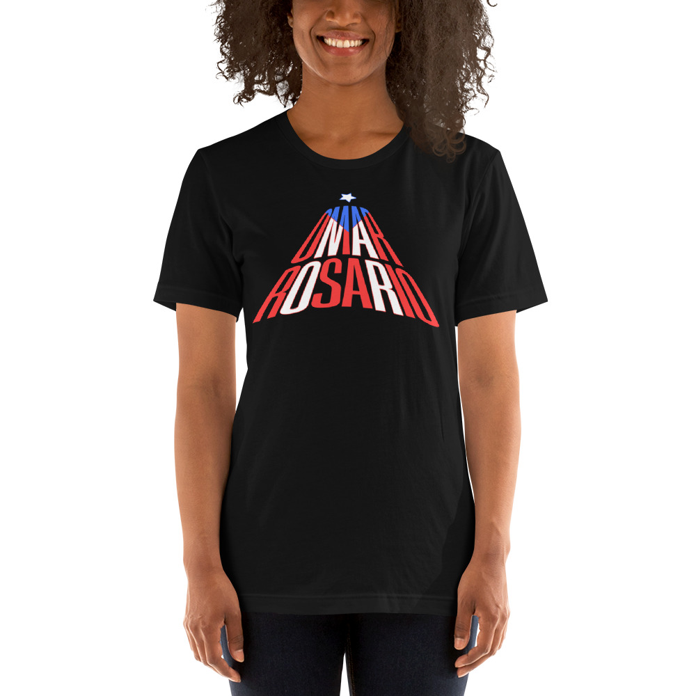 Omar Rosario T-Shirt, Red and Blue