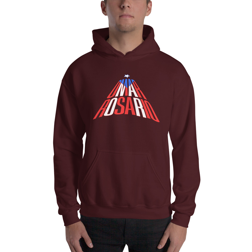 Omar Rosario Hoodie, Red and Blue