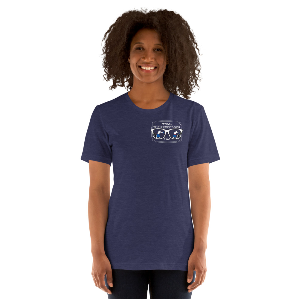 Mykal "The Professor" Fox Women's T-Shirt, White Mini Logo