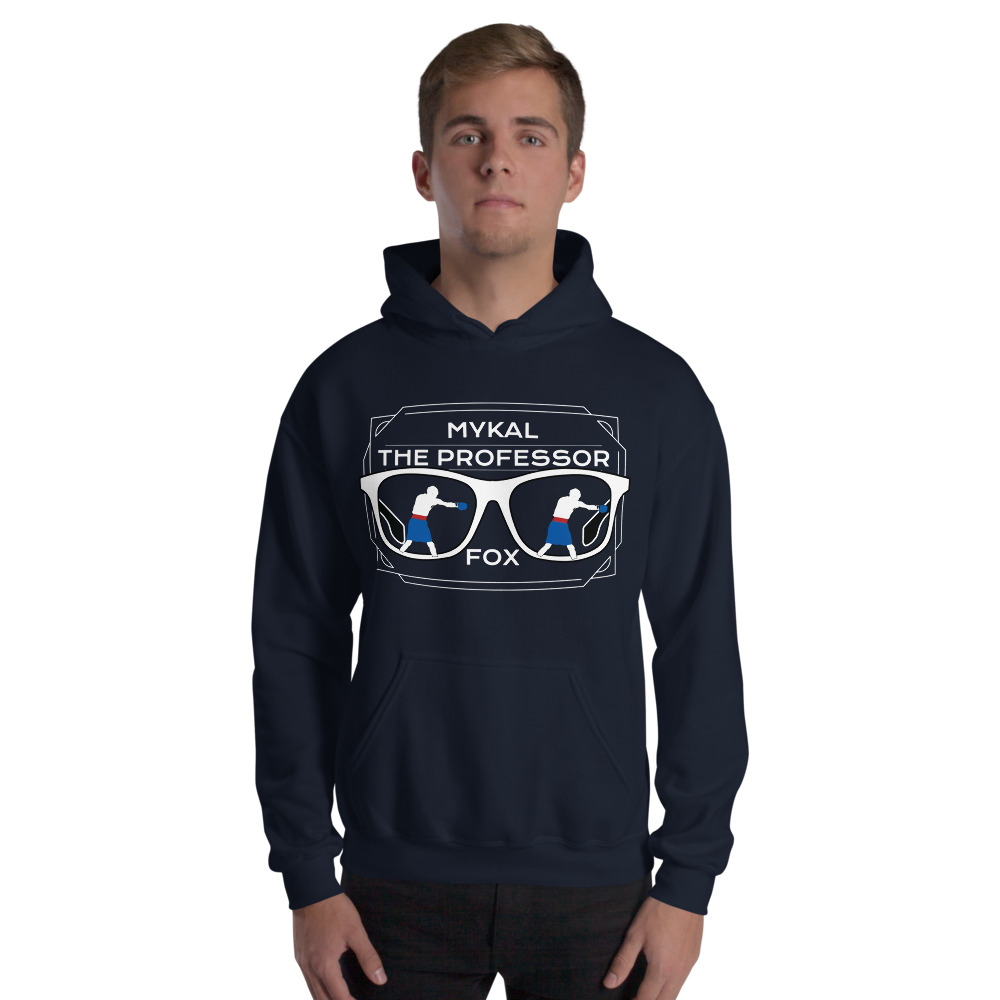 Mykal "The Professor" Fox Men's Hoodie, White Logo