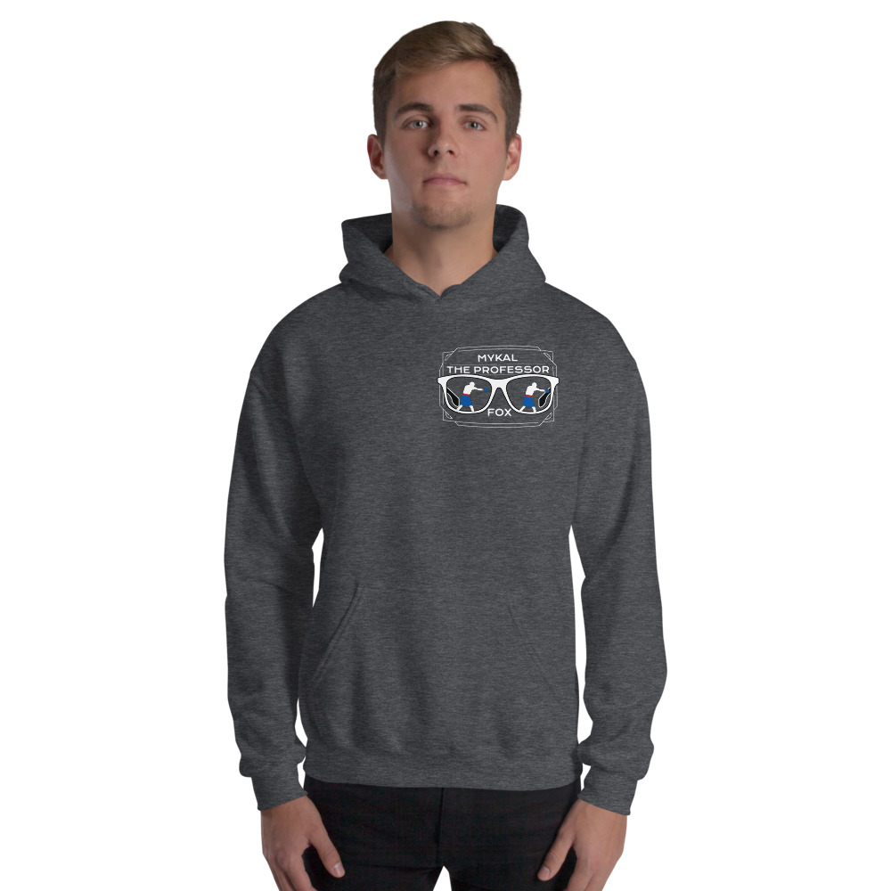 Mykal "The Professor" Fox Men's Hoodie, White Mini Logo