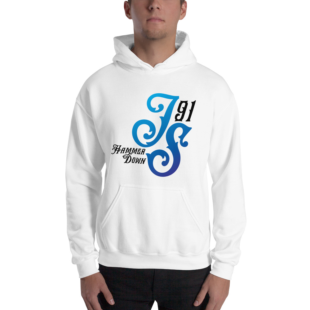 JS Hammer Down Hoodie, Black Logo