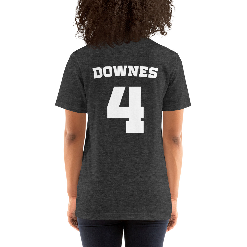 Downes 4 by Isaiah "Zay" Downes Men's T-Shirt, White Logo