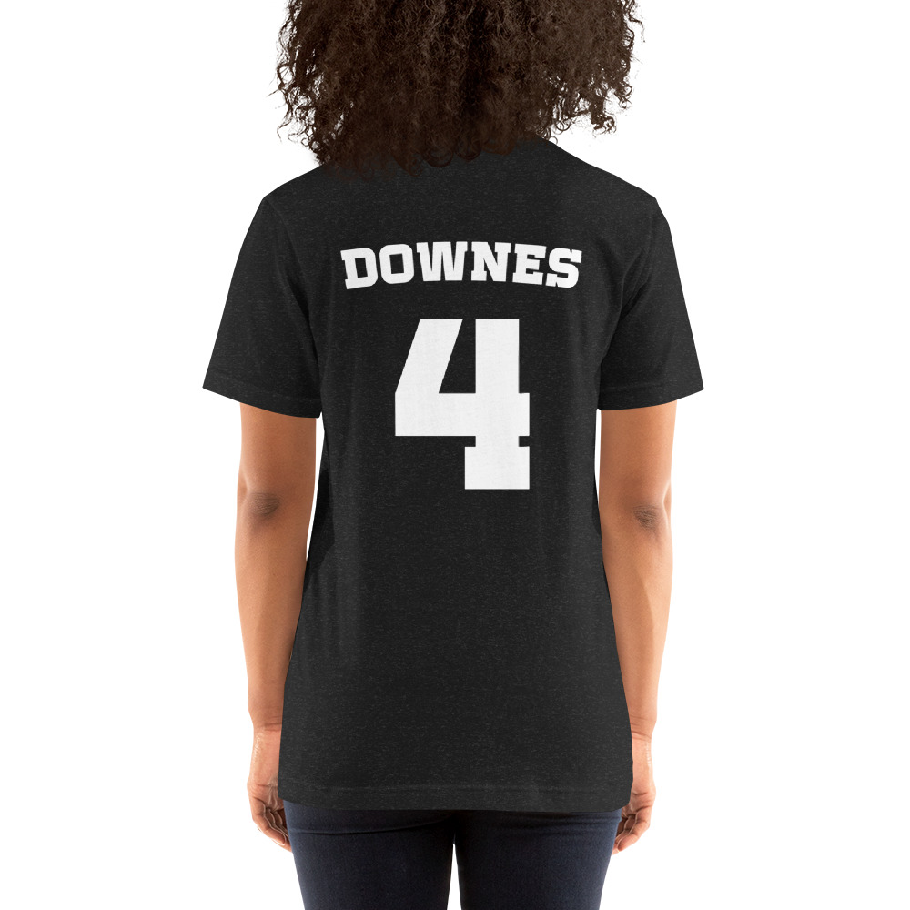 Downes 4 by Isaiah "Zay" Downes Men's T-Shirt, White Logo