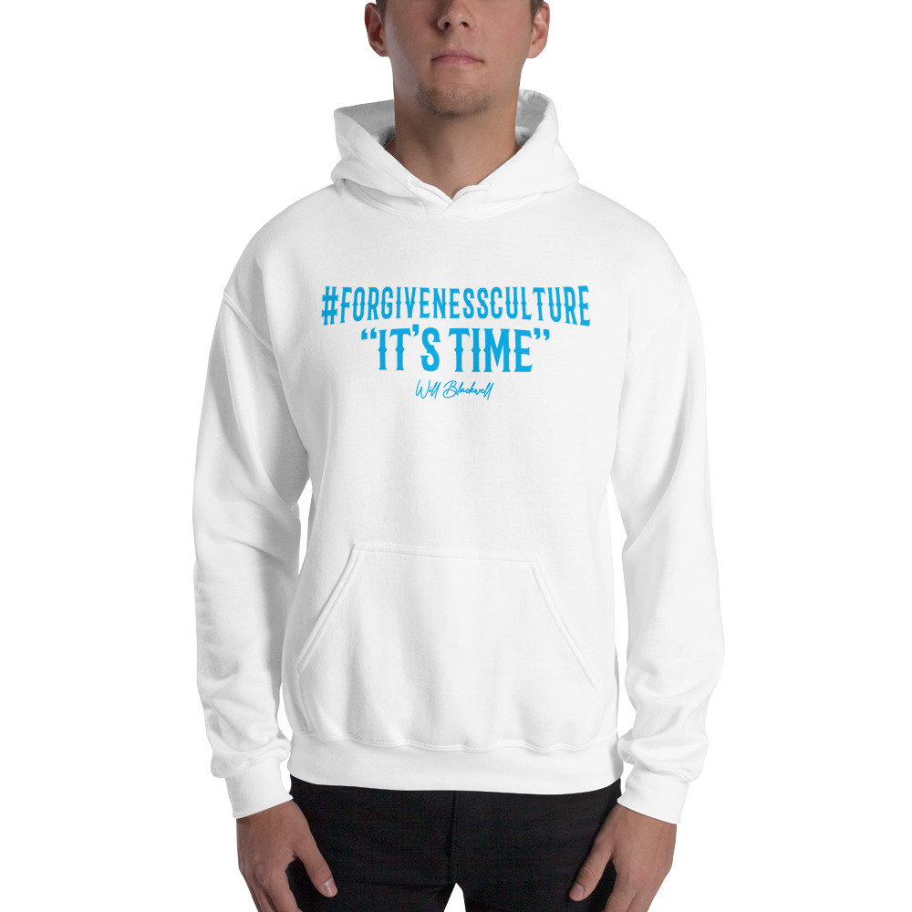 Forgiveness Culture By Will Blackwell Men's Hoodie, Blue Logo