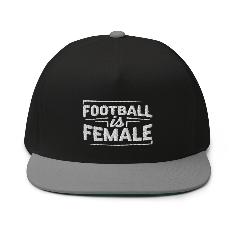 Football is Female by Amanda Ruller Hat, White Logo on MILLIONS Football is Female by Amanda Ruller Hat, White Logo