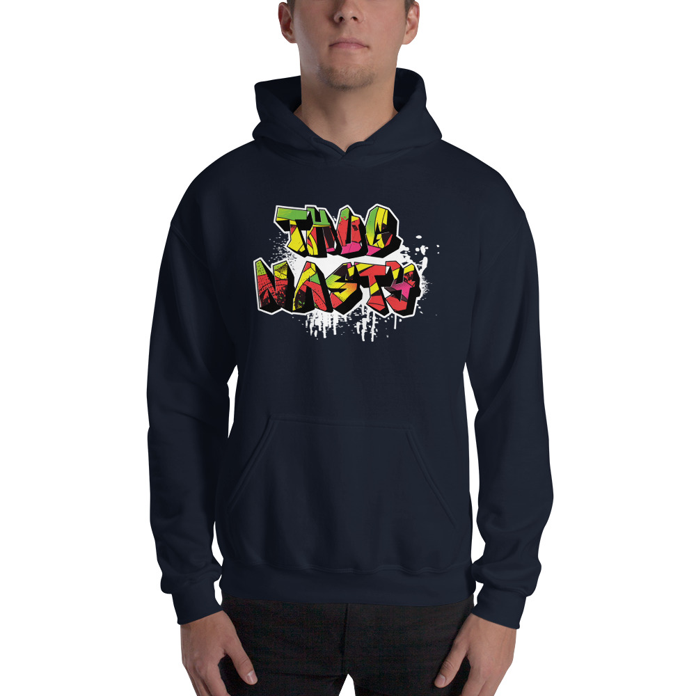  "Limited Edition" Sponsored by Thug Nasty Bryce Mitchell Men's Hoodie, White Logo