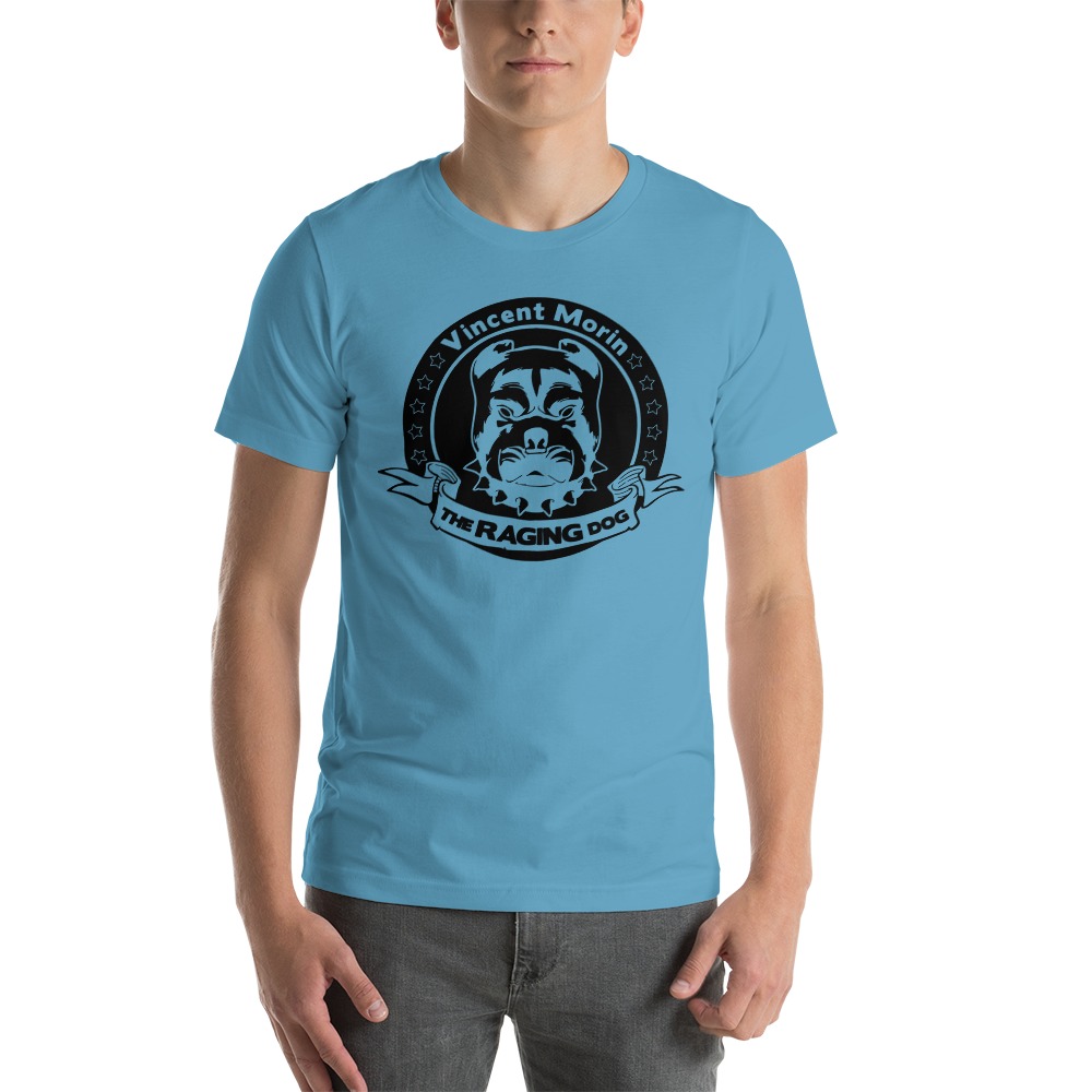 "Raging Dog" By Vincent Morin T-shirt, All Black Logo
