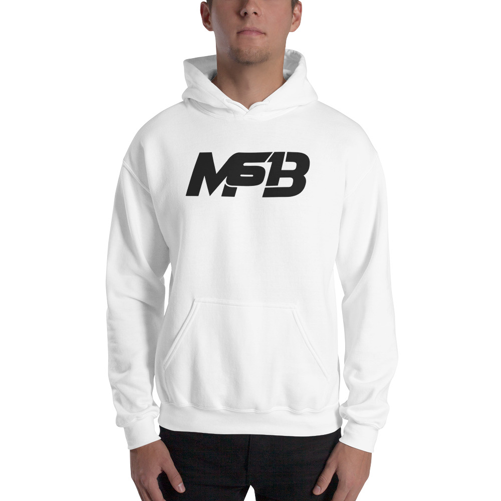 "MB61" by Michaela Boyle Men's Hoodie, Black Logo