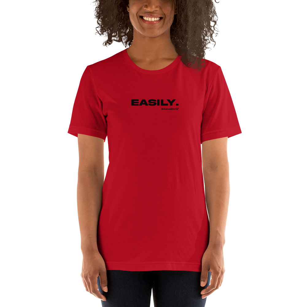 "Easily" Beknowntone by Anthony Mathis Unisex T-Shirt, Black Logo