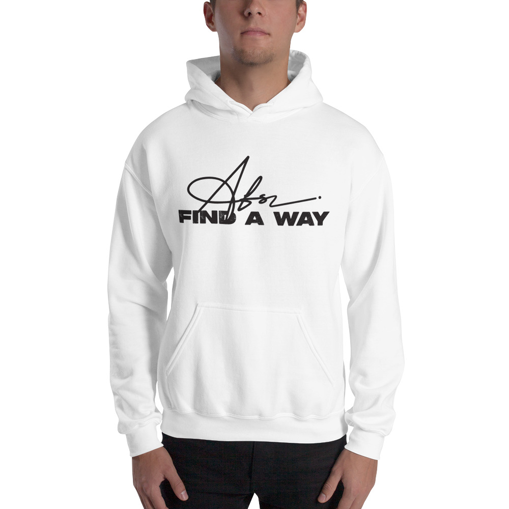 "A for Find A Way" by Andrew Sweitzer - Hoodie, Black Logo