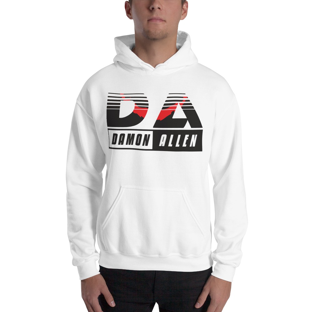 Damon Allen ’s Hoodies, Dark Logo with Red
