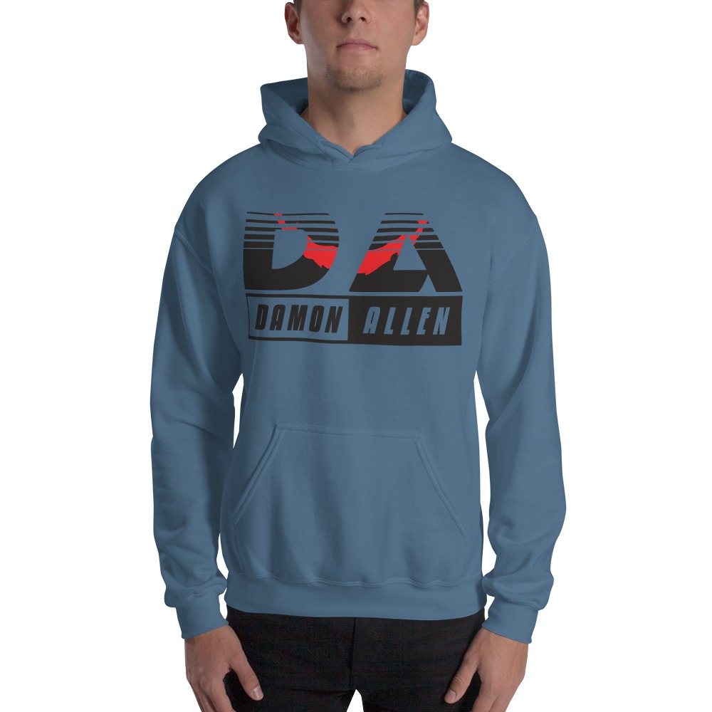 Damon Allen ’s Hoodies, Dark Logo with Red