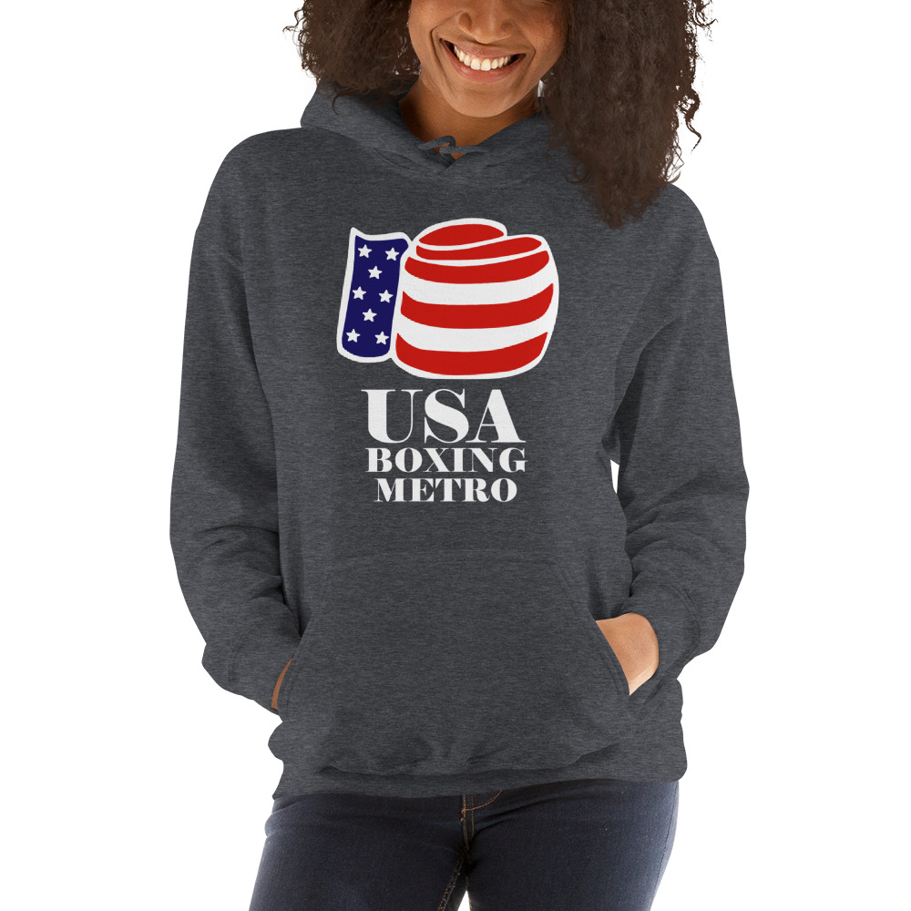 USA Boxing Metro Hoodie, White Logo