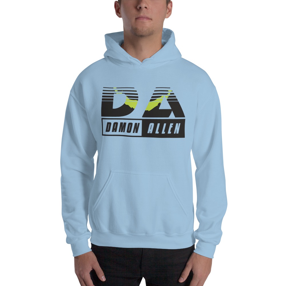 Damon Allen ’s Hoodies, Dark Logo with Green
