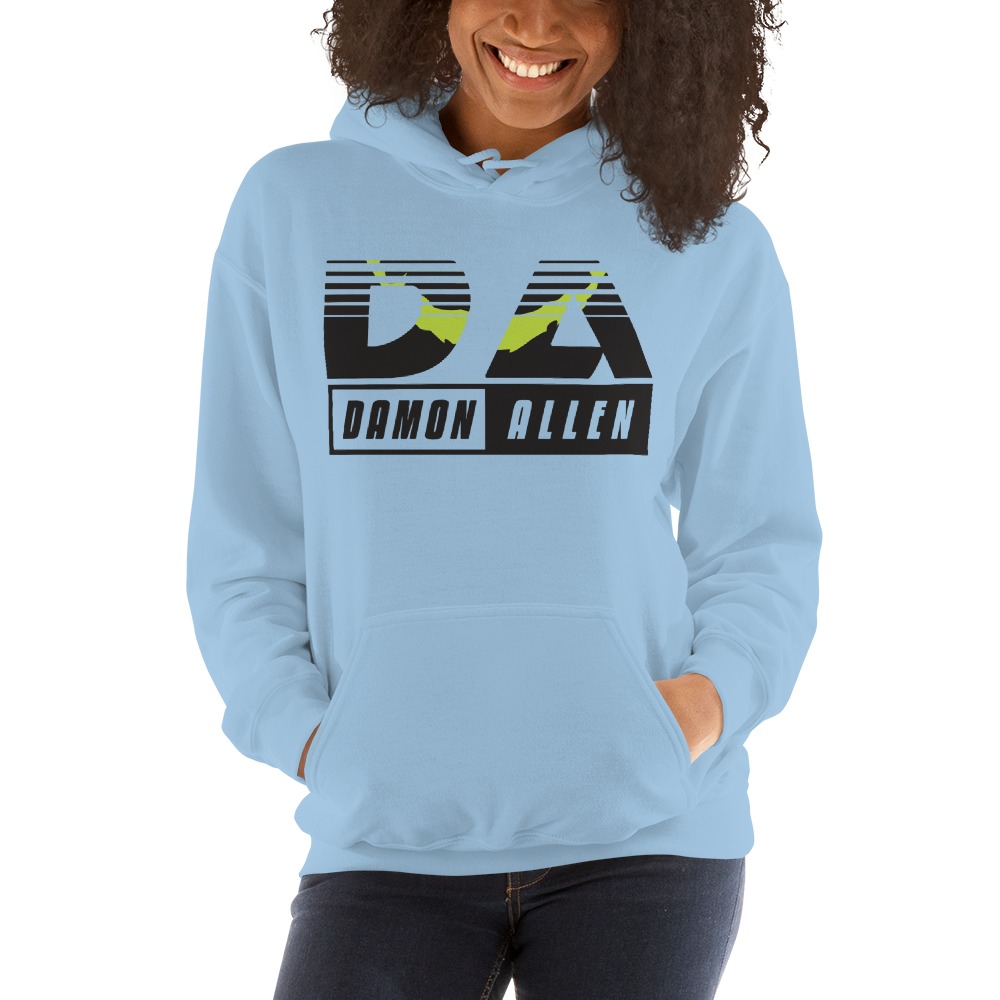 Damon Allen ’s Hoodies, Dark Logo with Green