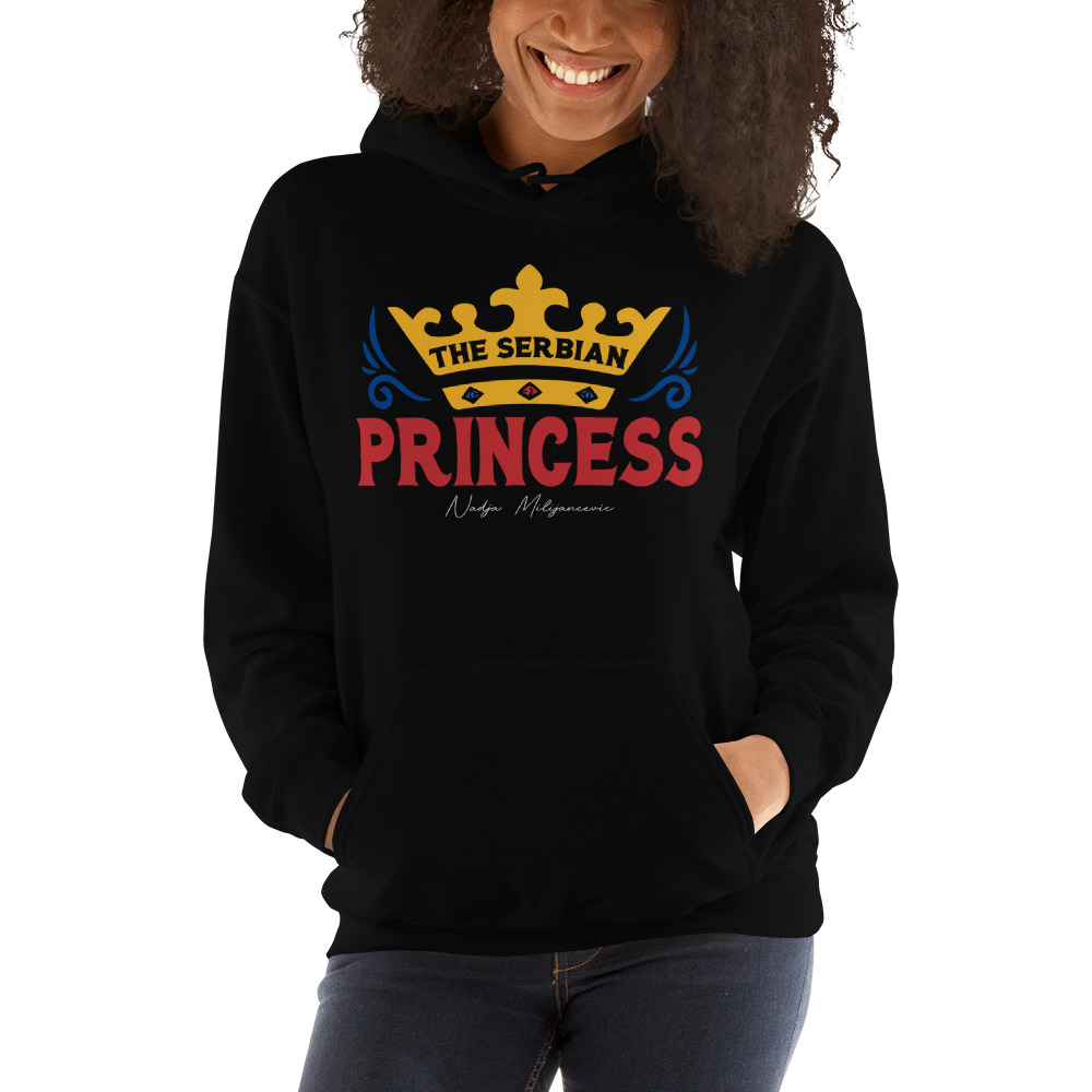 The Serbian Princess Nadja Milijancevic Hoodie, White Logo