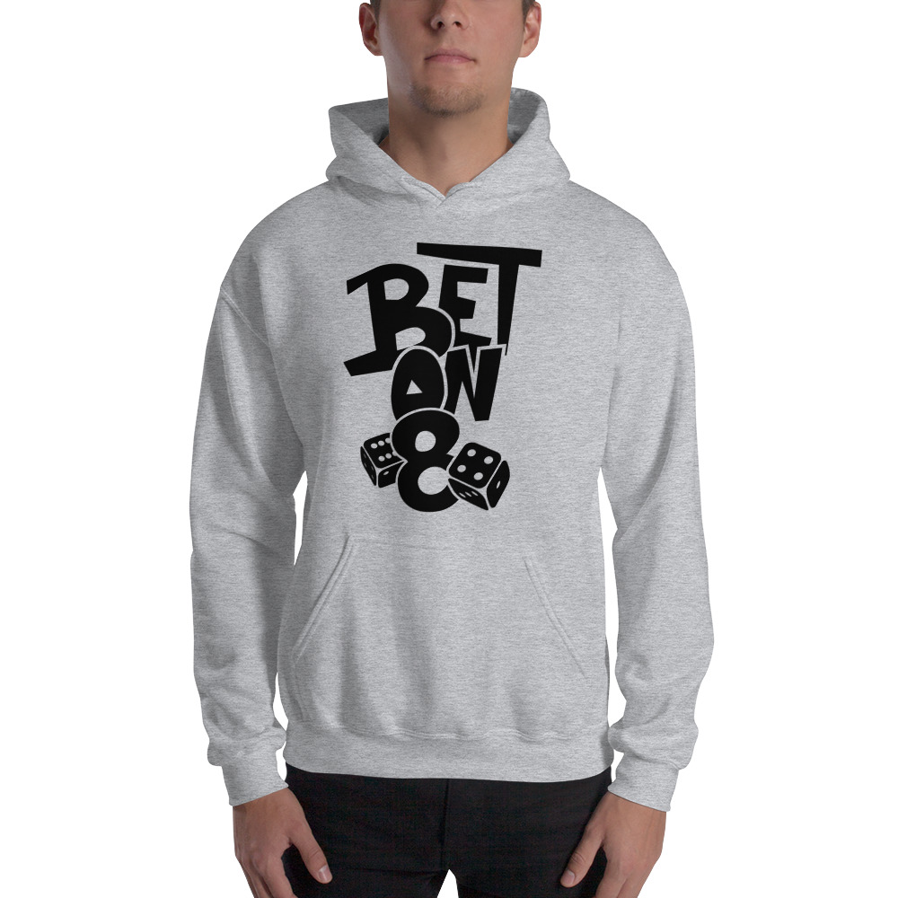 Bet on 8 Kemore Gamble Hoodie, Black Logo