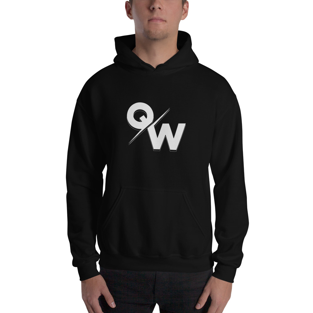 "QW" by Quincey Williams Hoodie, White Logo