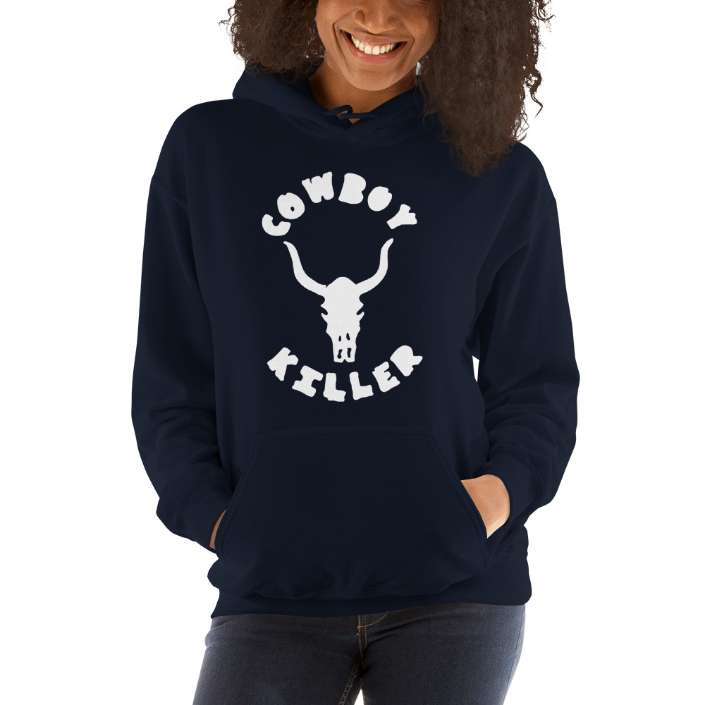 Cowboy Killer Cecelia Ossi Women's Hoodie, White Logo