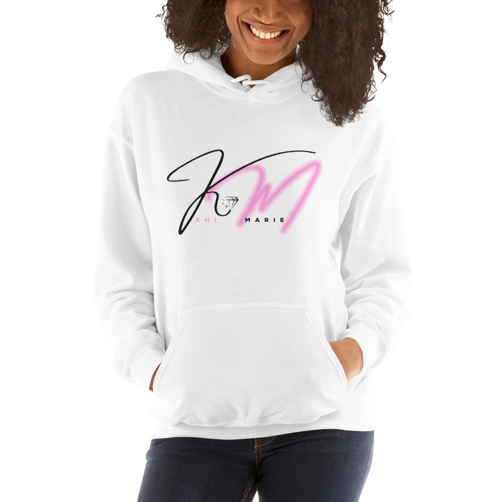 "KM" by Makhi Falkquay Hoodie, Black Logo