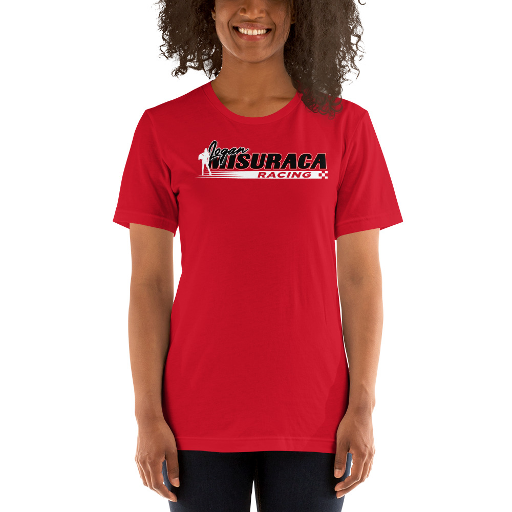 LIMITED EDITION Logan Misuraca Racing T-Shirt, White Logo