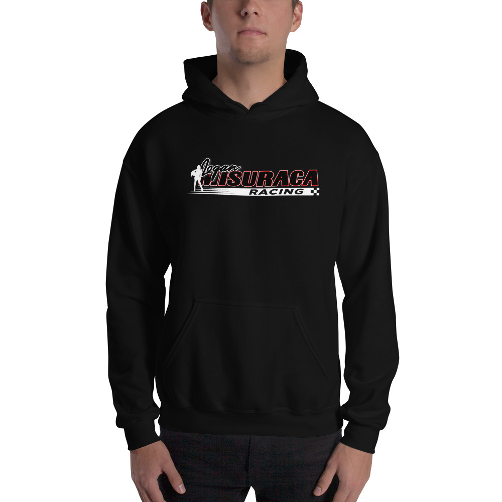 LIMITED EDITION Logan Misuraca Racing Hoodie, White Logo