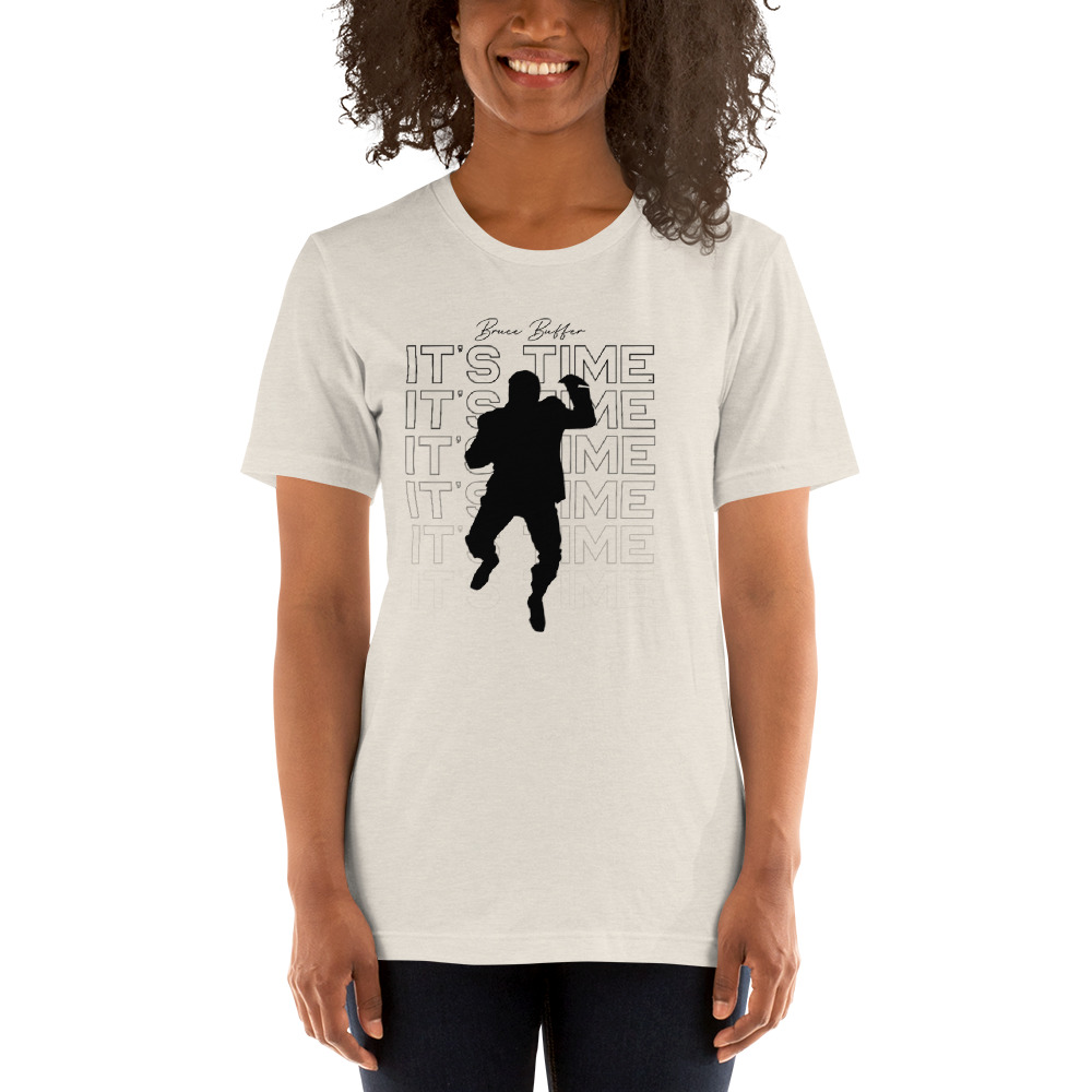 buffer Buffer Corp tシャツ 2 Ｍ It's Time™ by Bruce Buffer, T-Shirt, Black Logo | Official Bruce