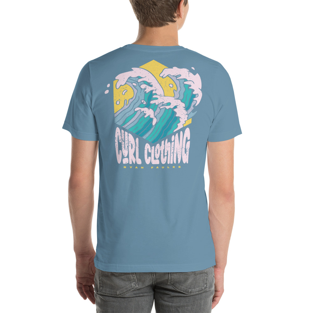 "Curl Clothing" by Ryan Faulks Shirt, Light Pink Logo