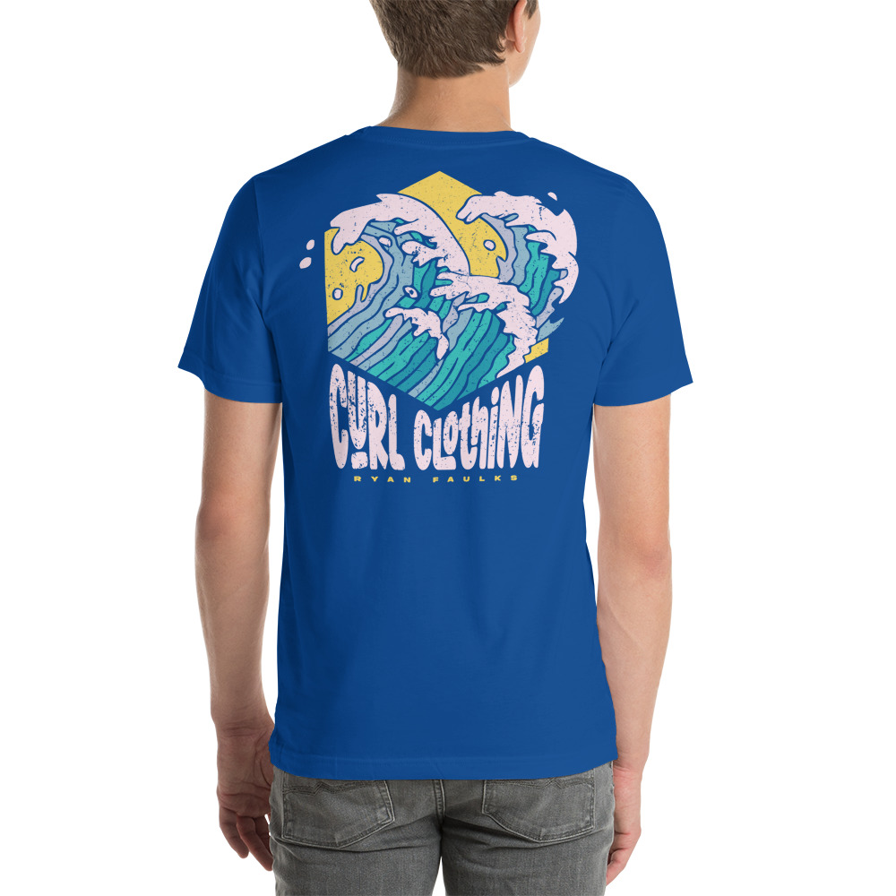 "Curl Clothing" by Ryan Faulks Shirt, Light Pink Logo