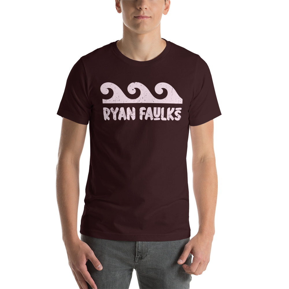 "Curl Clothing Wave" by Ryan Faulks Shirt, Light Pink Logo