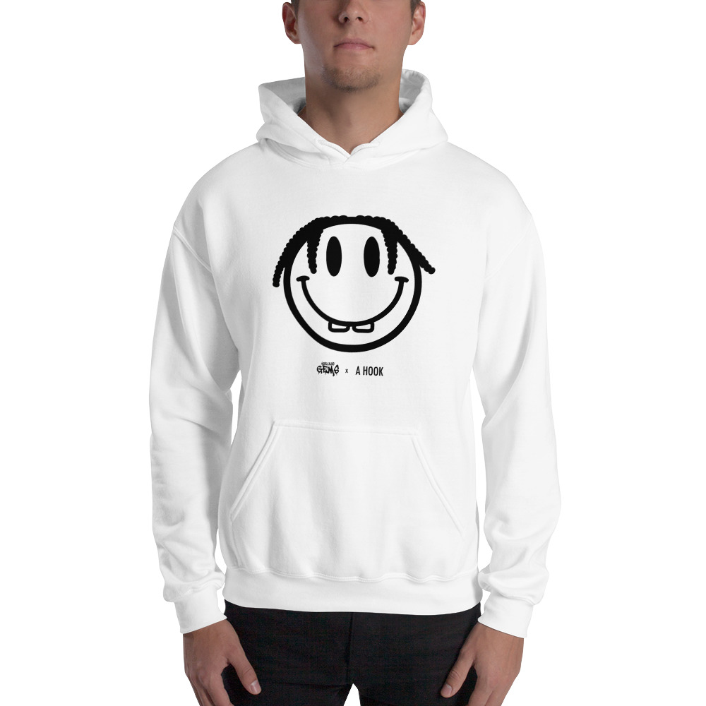 A Hook by MAWI, AG Smiley, Black Men’s Hoodie on MILLIONS A Hook by MAWI, AG Smiley, Black Men’s Hoodie