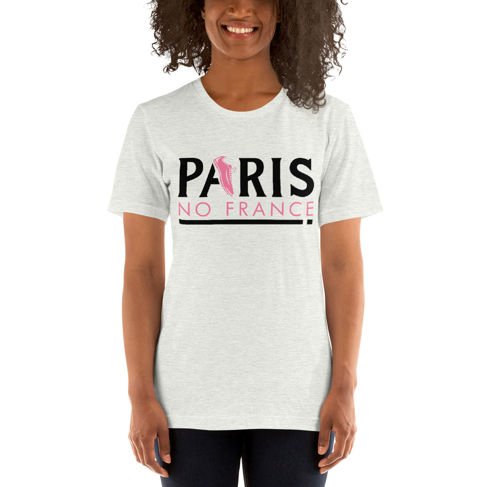 "No France" by Paris Baker Shirt, Black Logo