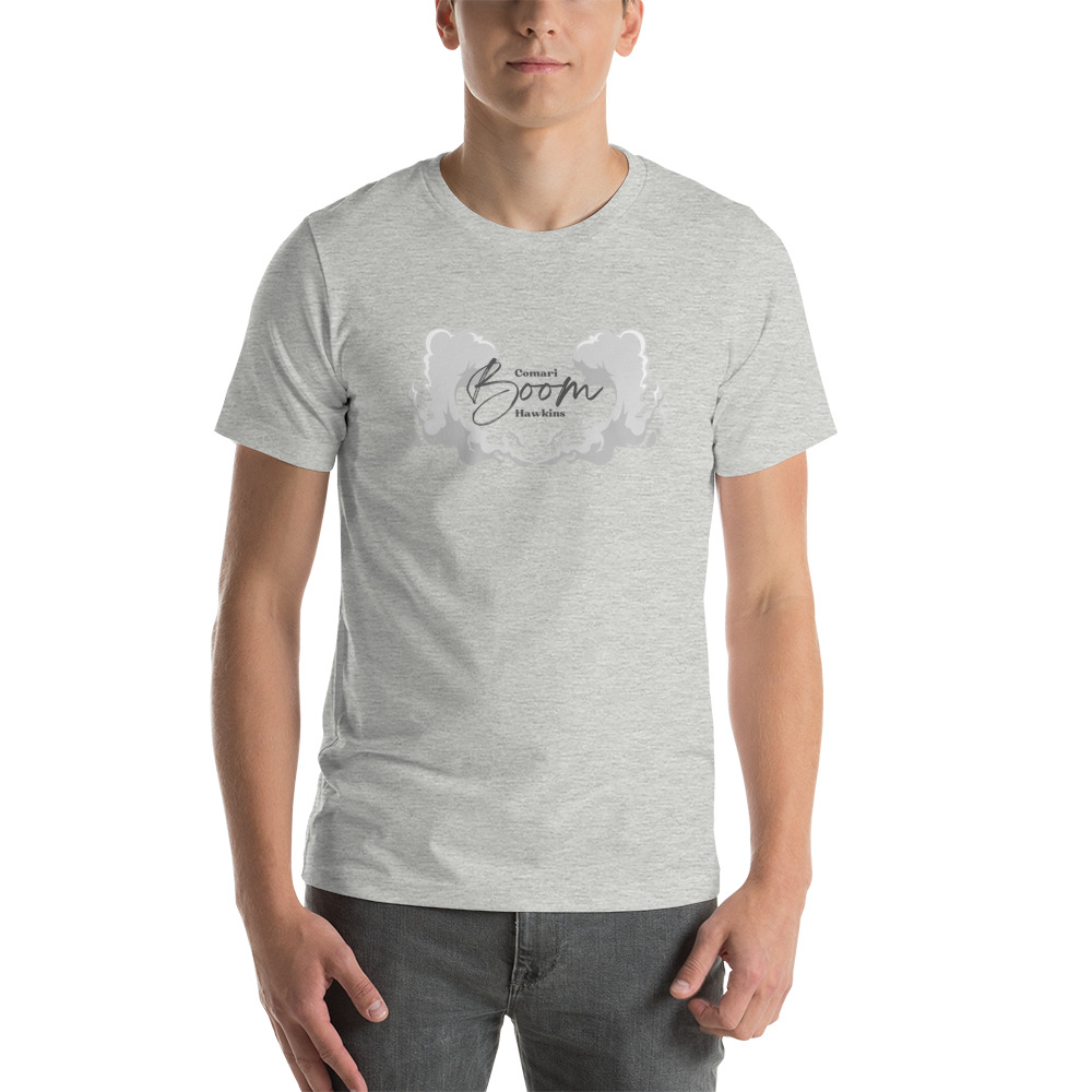"Boom" by Comari Hawkins Shirt, Dark Logo
