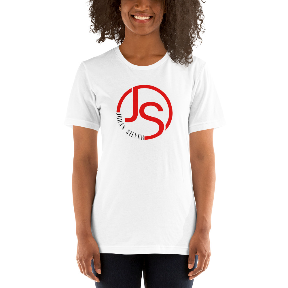 "JS" by Johan Silver Shirt, Dark Logo