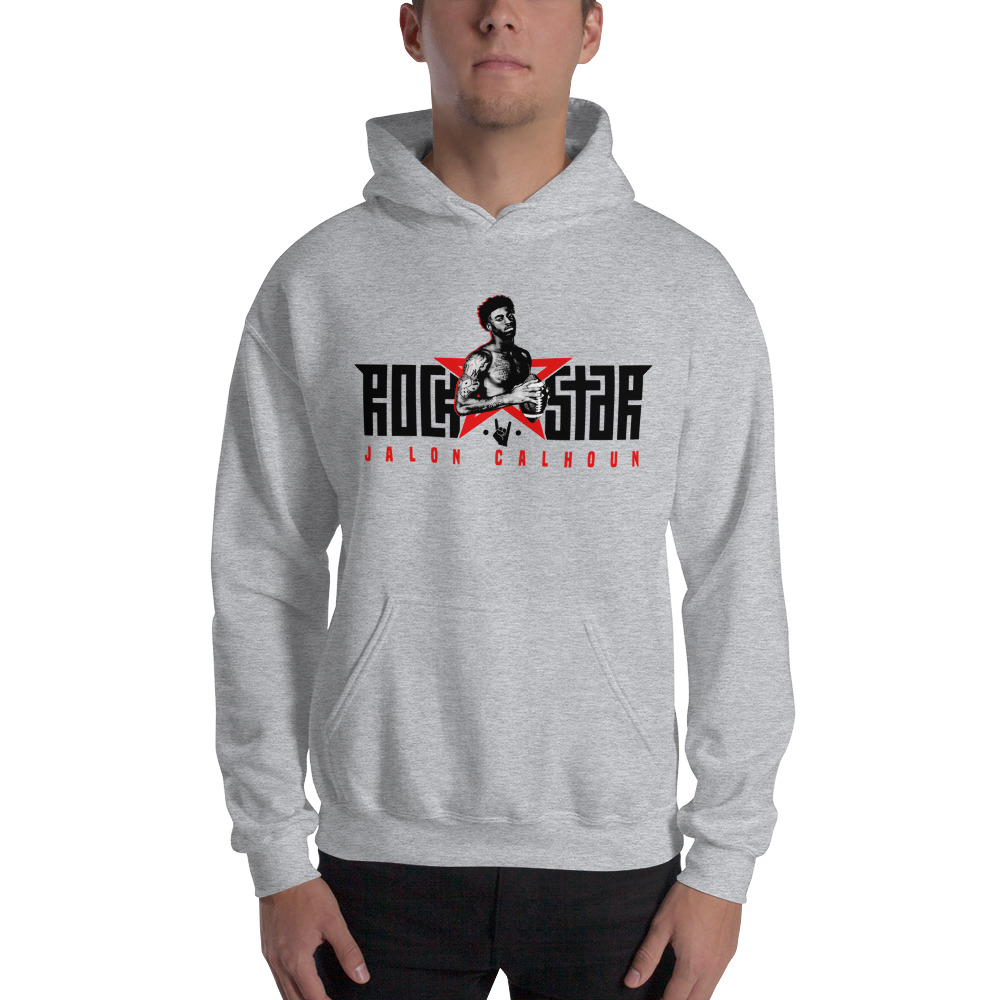 Rock Star Jalon Calhoun Hoodie, Black Logo