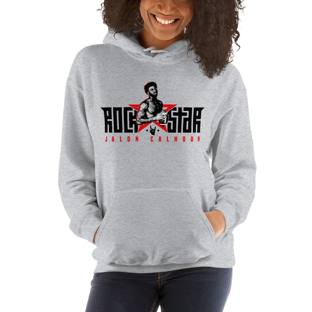 Rock Star Jalon Calhoun Hoodie, Black Logo