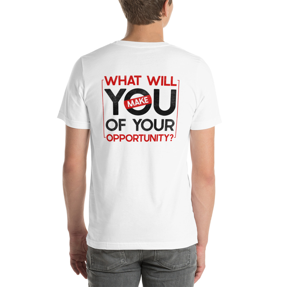 "Your Opportunity" by Zachary Fogell Shirt, Black Logo