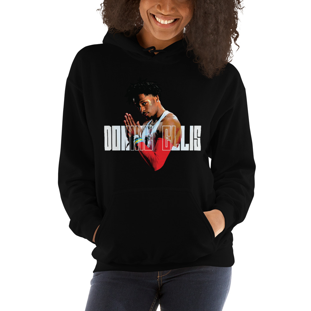"Portrait" by Donnie Ellis Hoodie, White Logo