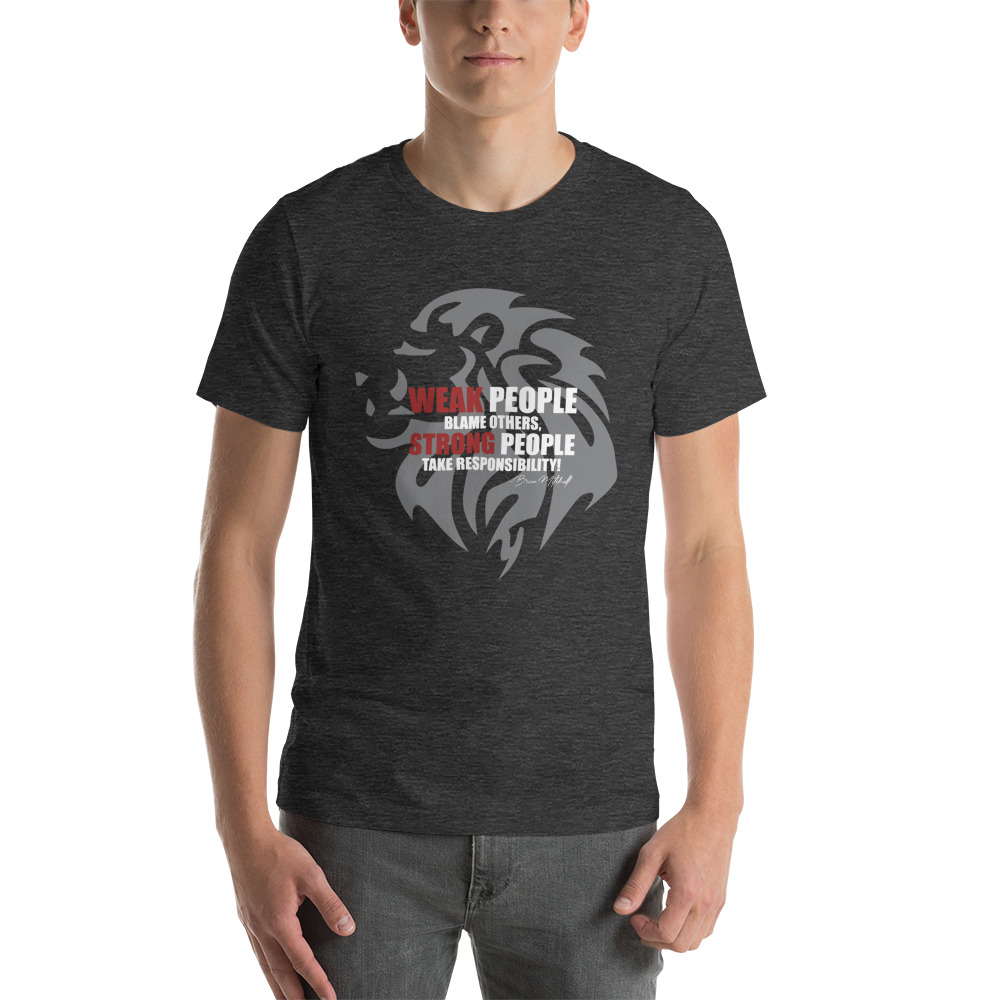 WEAK and STRONG II by Brian Mitchell Tee, White Logo