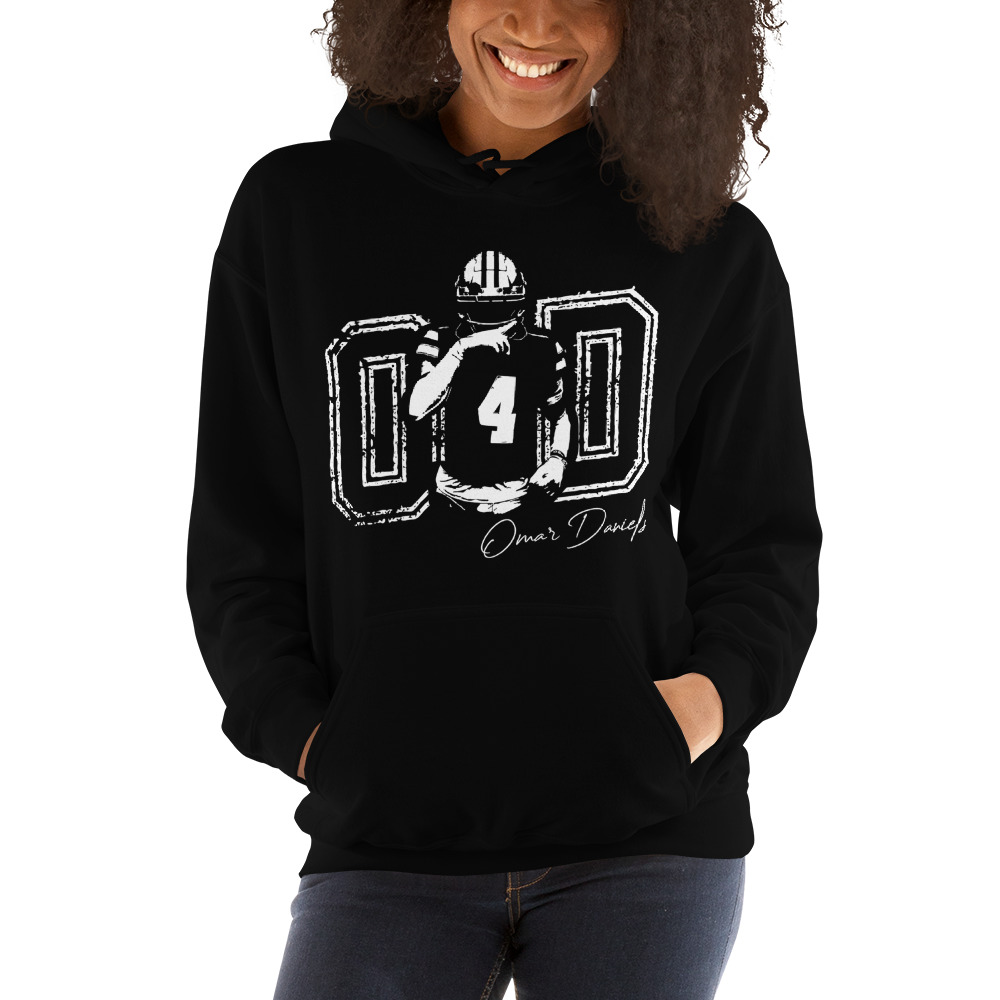 Omar Daniels Hoodie, White Logo