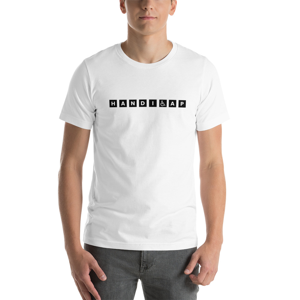 "HANDICAP" by Timothy Ruffino Shirt, Black Logo