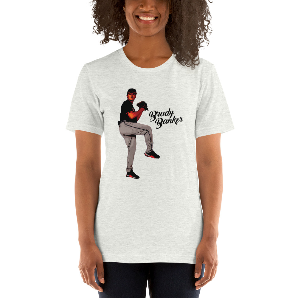 "Pitching" by Brady Banker Shirt, Black Logo