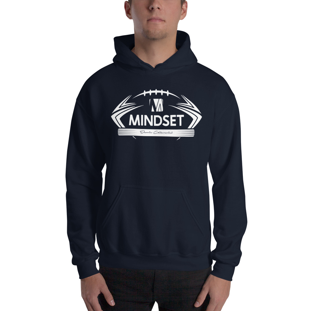 MINDSET by Darrin Chiaverini Hoodie, White Logo