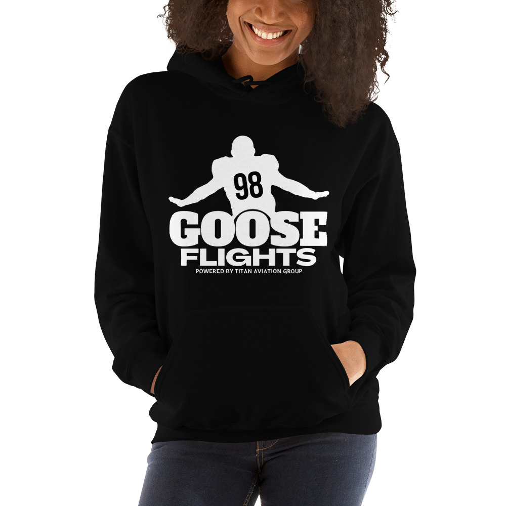 Goose Flights NFL Alumni Baltimore Hoodie, White Logo