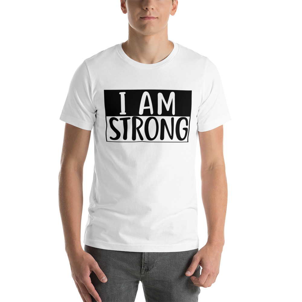 "I Am Strong" by Deanay Watson Shirt, Black Logo