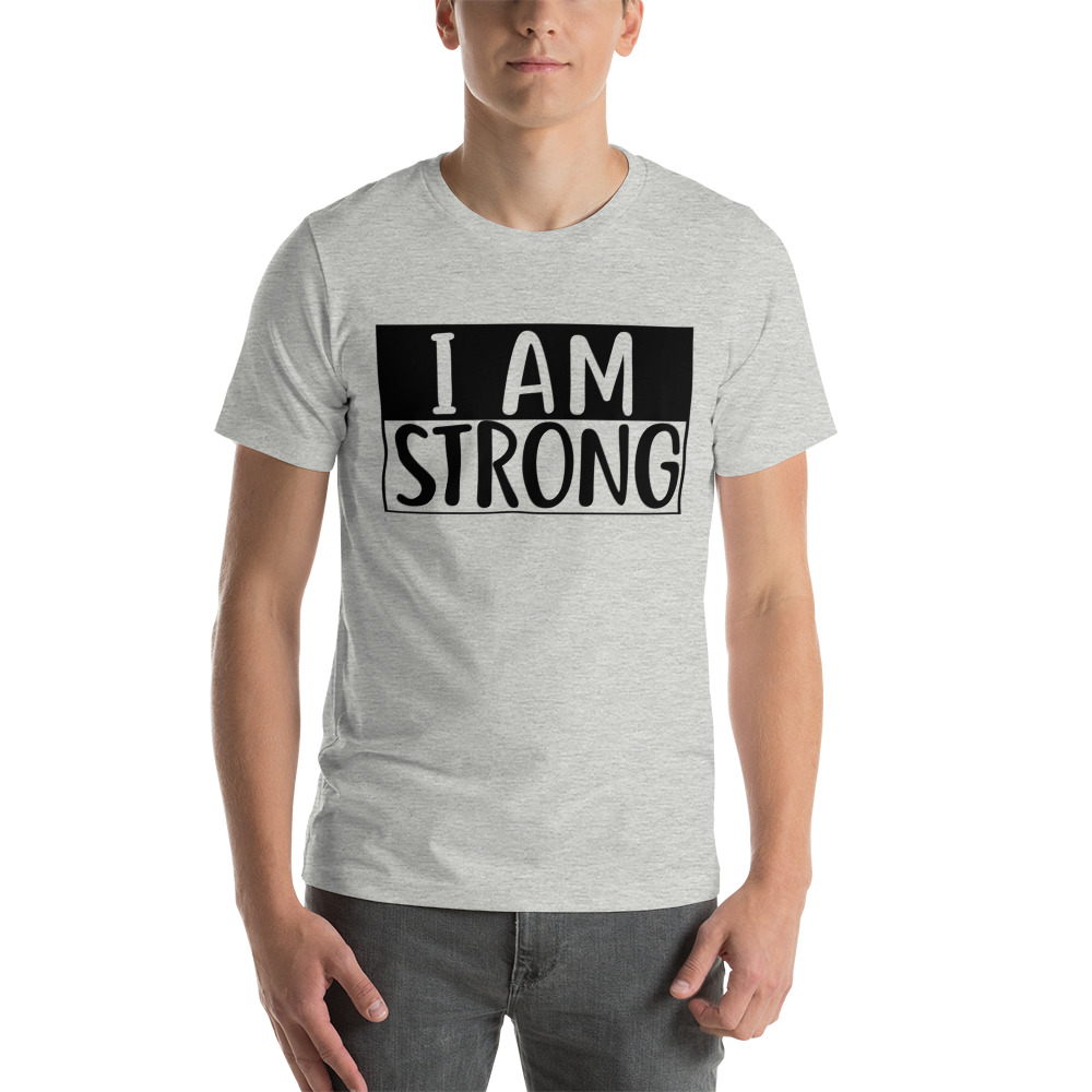 "I Am Strong" by Deanay Watson Shirt, Black Logo