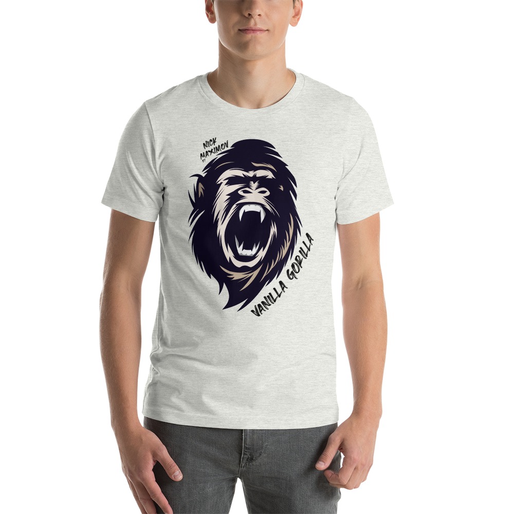 Nicholas "The Vanilla Gorilla" Maximov T-Shirt, Black Logo