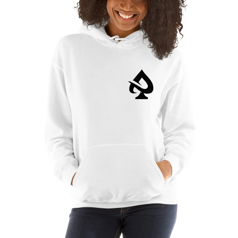 "Ace" by Nathan Acevedo Hoodie, Black Logo Bold