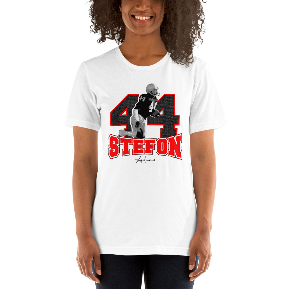 "44" by Stefon Adams Shirt, Black Logo on MILLIONS "44" by Stefon Adams Shirt, Black Logo